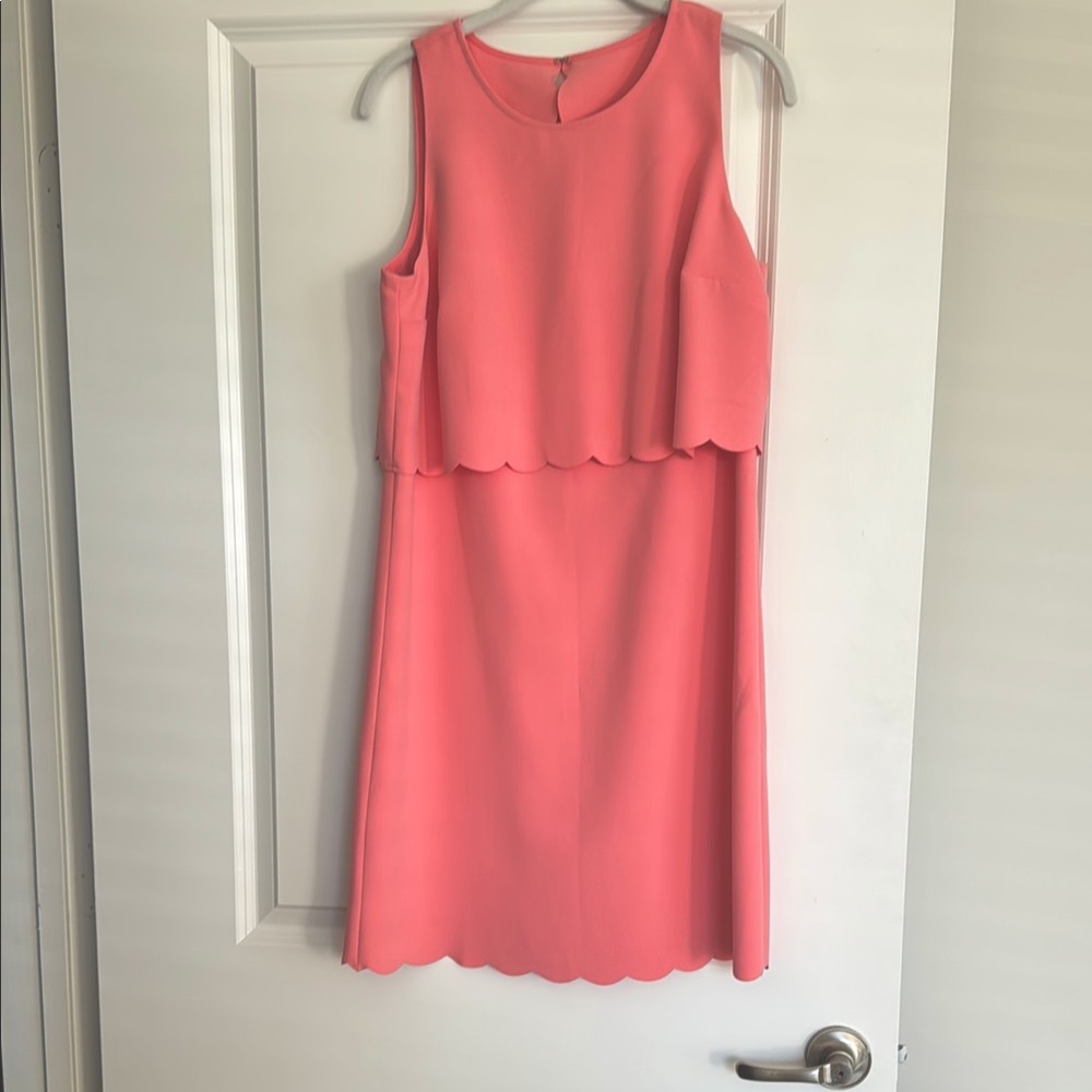 LOFT Pink Scallop Dress